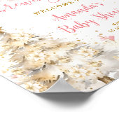 Brewing Pink Winter Tea Party Baby Shower Welcome Poster (Hoek)