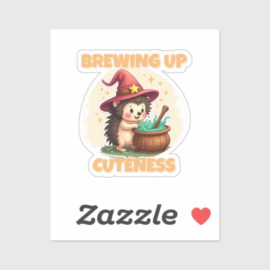 Brewing Up Cuteness - Schattigee egel Sticker (Vel)