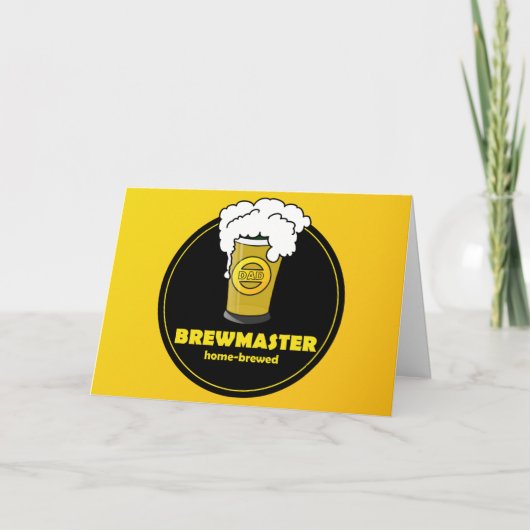 Brewmaster Beer Fathers Day Kaart (Voorkant)