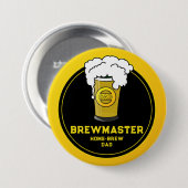 Brewmaster Beer home-brew Dad Ronde Button 7,6 Cm (Voorkant /achterkant)