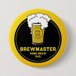 Brewmaster Beer home-brew Dad Ronde Button 7,6 Cm