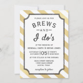 Brews and I Do's Brewery Thema Bruiloft uitnodigin Kaart (Voorkant)