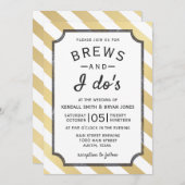 Brews and I Do's Brewery Thema Bruiloft uitnodigin Kaart (Voorkant / Achterkant)