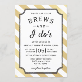Brews and I Do's Brewery Thema Bruiloft uitnodigin Kaart