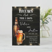 Brews and I Do's Casual bruiloft uitnodiging (Staand voorkant)