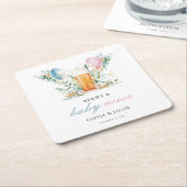 Brews & Baby Nieuws Gender Reveal Party Kartonnen Onderzetters (Schuin)