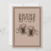 Brews Before I Do's Bachelor Party Brewery Kaart (Achterkant)