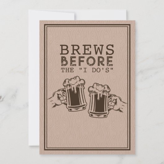 Brews Before I Do's Bachelor Party Brewery Kaart (Achterkant)
