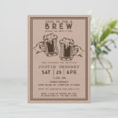 Brews Before the Baby's Due Men's Diaper Party  Kaart (Staand voorkant)