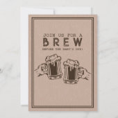 Brews Before the Baby's Due Men's Diaper Party  Kaart (Achterkant)