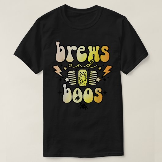 Brews en Boos, Funny Ghost Spooky, Halloween Ghos T-shirt (Design voorkant)
