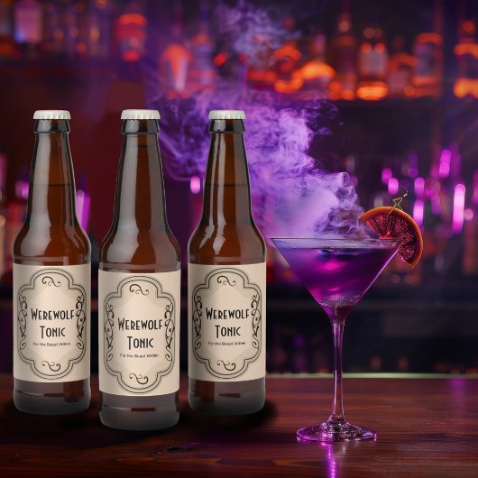 Brews en Boos Weerwolf Tonic Apothecary Bier Etiket