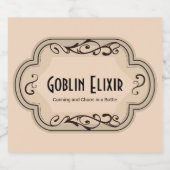 Brews en Boos Weerwolf Tonic Apothecary Likeurfles Etiket (Enkel label)