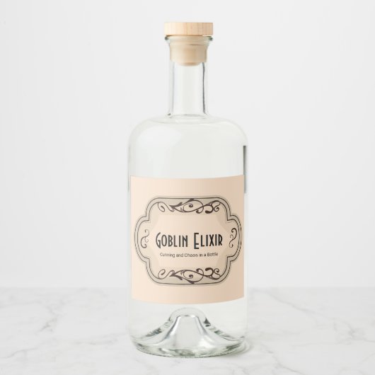 Brews en Boos Weerwolf Tonic Apothecary Likeurfles Etiket (Voorkant)