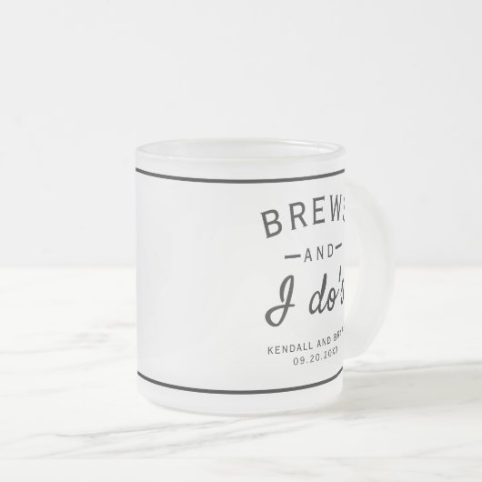 Brews en I Do's Brouwerij Thema Bruiloft Bier Mok (Voorkant rechts)