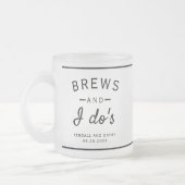 Brews en I Do's Brouwerij Thema Bruiloft Bier Mok (Links)