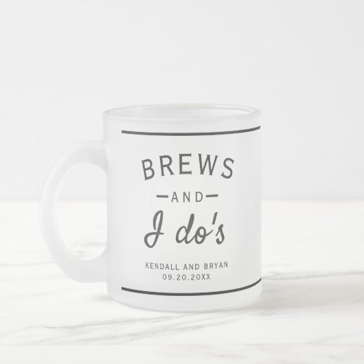Brews en I Do's Brouwerij Thema Bruiloft Bier Mok (Links)
