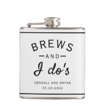 Brews en I Do's Brouwerij Thema Bruiloft Flask