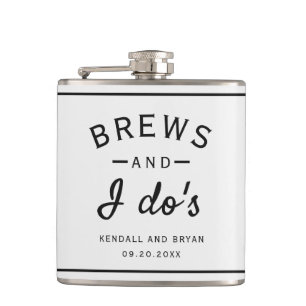 Brews en I Do's Brouwerij Thema Bruiloft Flask Heupfles