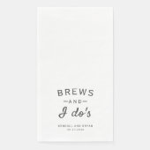 Brews en I Do's Brouwerij Trouwpapier Servet (Voorkant)