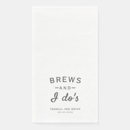 Brews en I Do's Brouwerij Trouwpapier Servet