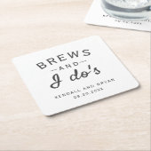 Brews en ik zijn Onderzetter voor weddenschap tuss (Schuin)