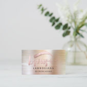 Brews Logo Microblade Social Media Roos Brush Visitekaartje (Staand voorkant)