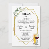 Brews & Wine voordat ik doe Greenery Vrijgezellenf Kaart (Voorkant)