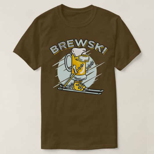 Brewski Skiing Beer for Winter Sport T-shirt (Design voorkant)