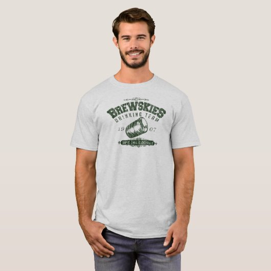Brewskies Drink Team Funny T-shirt (Voorkant volledig)