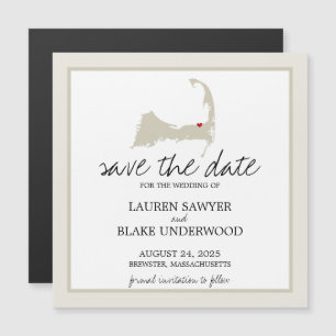 Brewster Cape Cod Wedding Save the Date Magnetische Uitnodiging