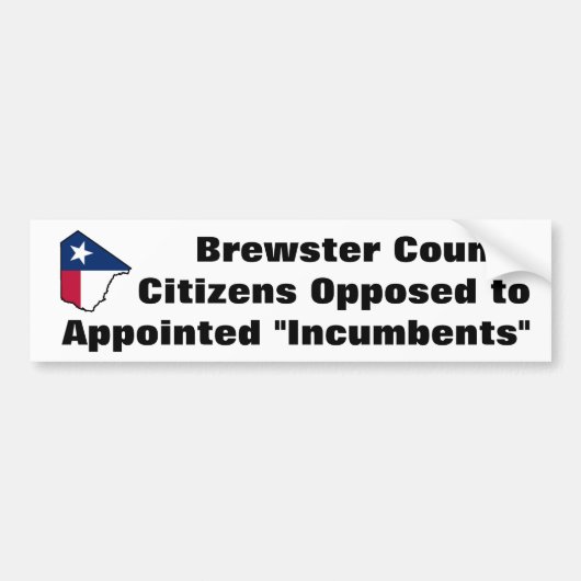 Brewster County Texas bumper sticker (Voorkant)