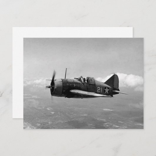 Brewster F2A Buffalo Briefkaart (Voorkant / Achterkant)