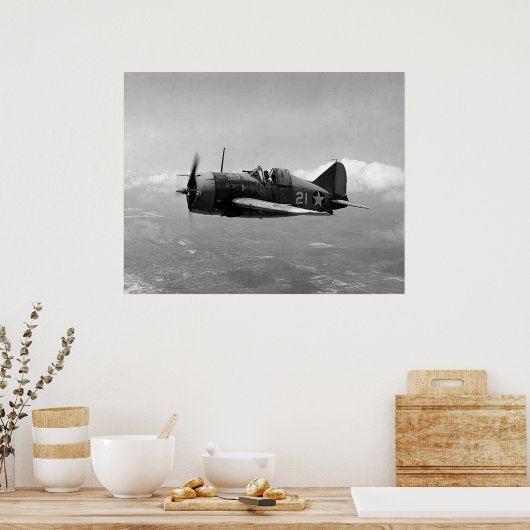 Brewster F2A Buffalo Poster (Keuken)