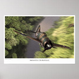 Brewster F2A Buffalo Poster