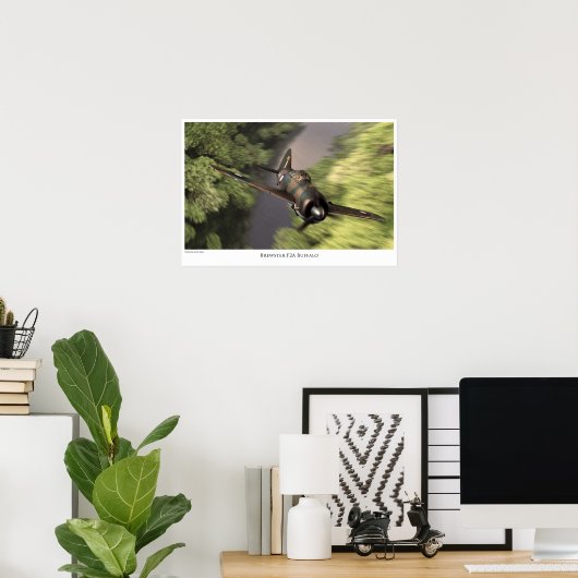 Brewster F2A Buffalo Poster (Thuiskantoor)