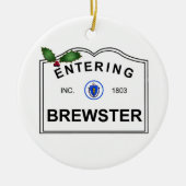 Brewster MA Keramisch Ornament (Voorkant)