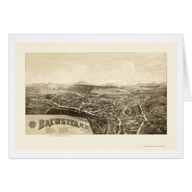 Brewster, NY Panoramic Map - 1887 (Voorkant Horizontaal)