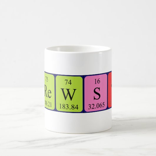 Brewster periodieke tabelnaam mok (Center)