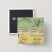 Brewsters Sta, Patterson Vierkante Button 5,1 Cm (Voorkant /achterkant)