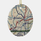 Brewton AL  Map Keramisch Ornament (Rechts)