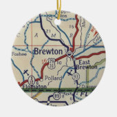 Brewton AL  Map Keramisch Ornament (Voorkant)