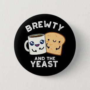 Brewty En De Gist Grappige Film Pun Dark BG Ronde Button 5,7 Cm
