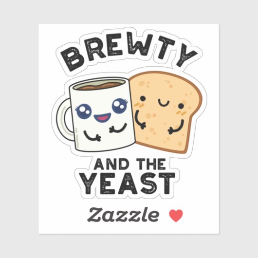 Brewty En De Gist Grappige Film Pun Sticker (Vel)