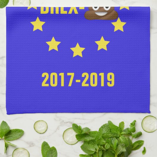 Brex-💩 2017-2019 EU-vlag/Brexit Tea Towel Theedoek (Gevouwen)