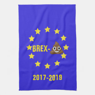 Brex-💩 2017-2019 EU-vlag/Brexit Tea Towel Theedoek