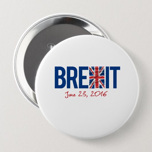 BREXIT - 23 juni 2016 - -  Ronde Button 4,0 Cm (Voorkant /achterkant)