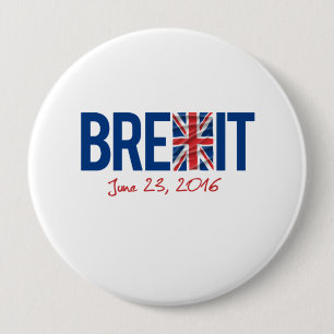 BREXIT - 23 juni 2016 - -  Ronde Button 4,0 Cm