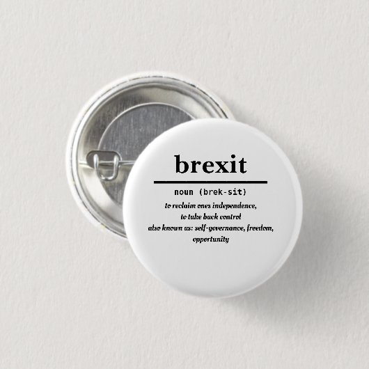 brexit badge ronde button 3,2 cm (Voorkant /achterkant)