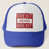 Brexit betekent Brexit Trucker Pet (Voorkant)